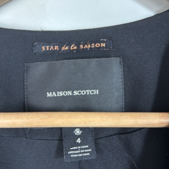 Scotch & Soda Black Blazer Tailored Suit Jacket Size Medium - Picture 2 of 8